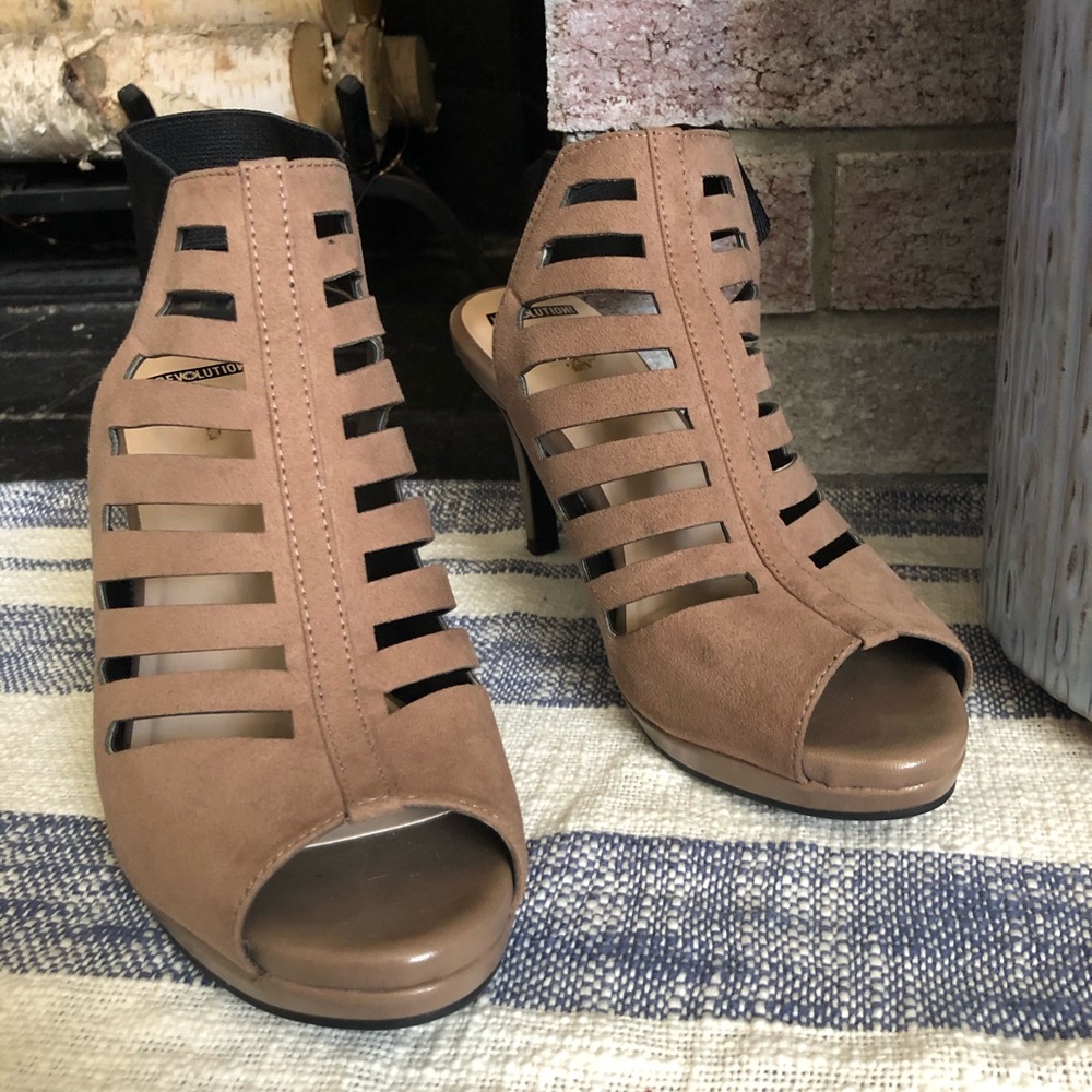Revolution brand women’s open toed shoes.